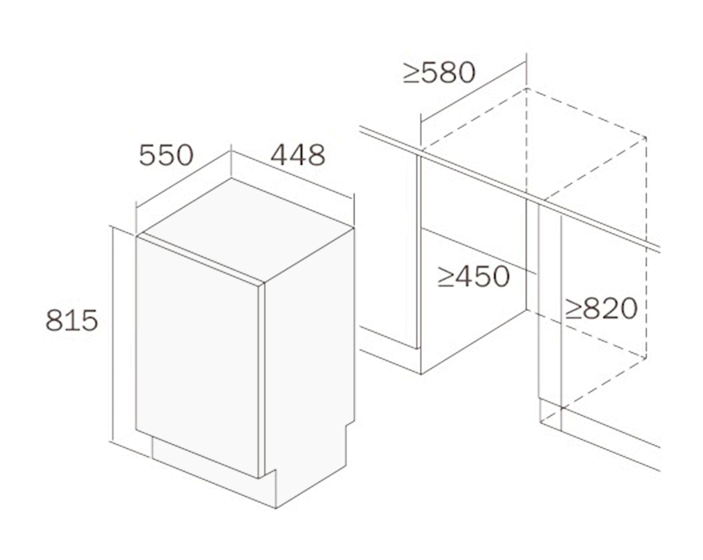 Masina de spalat vase Premium Pyramis 45FI HE, total incorporabila, 10 seturi, 8 programe, Clasa D, 45 cm - EpicHome