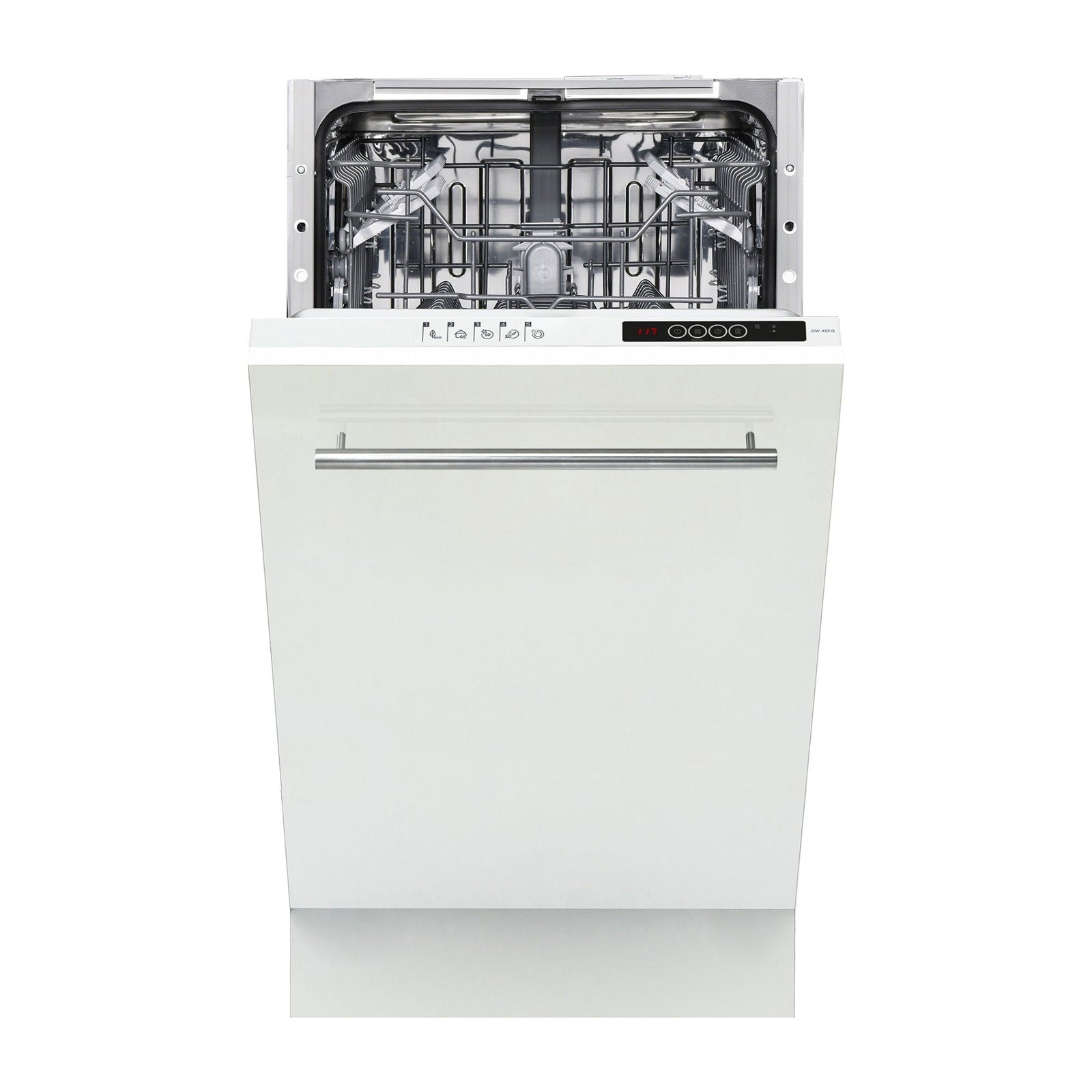 Masina de spalat vase Pyramis DW 45FI5, total incorporabila, 10 seturi, 5 programe, Clasa E, 45 cm - EpicHome.ro