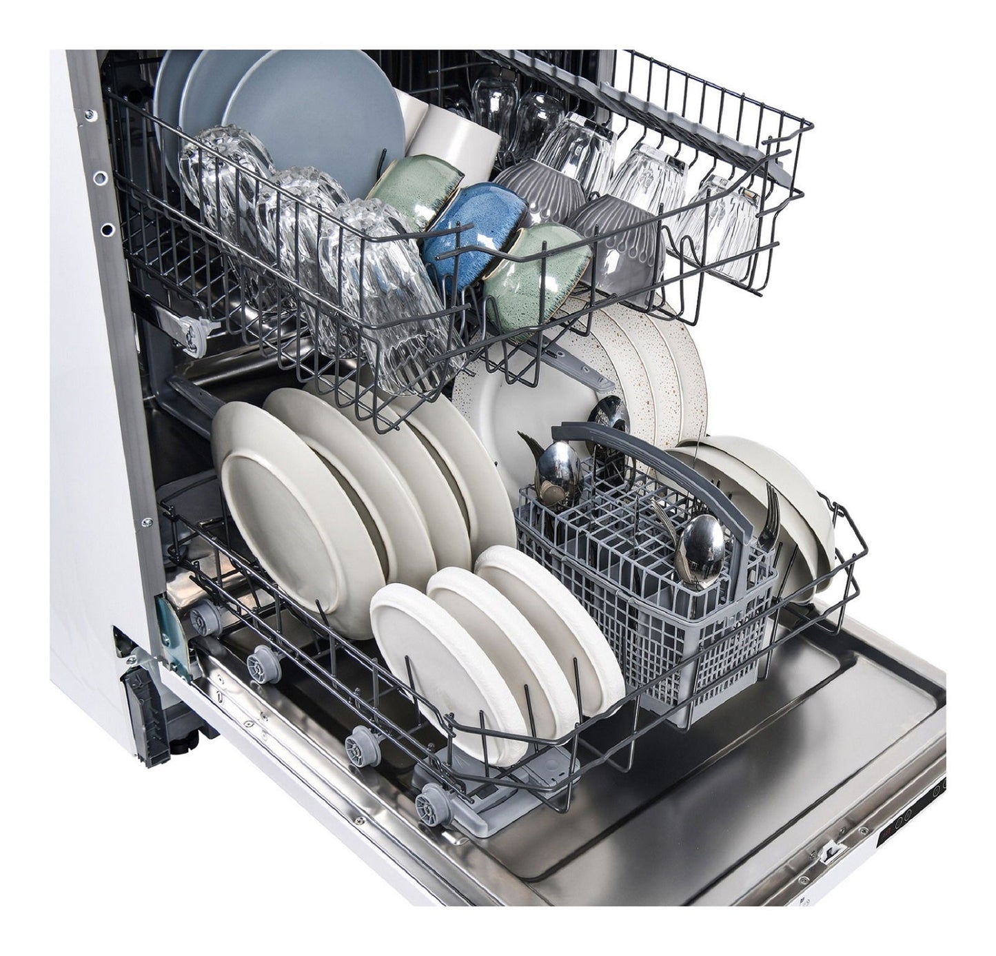 Masina de spalat vase Pyramis DW 60FI5, total incorporabila, 12 seturi, 6 programe, Clasa E, 60 cm - EpicHome.ro