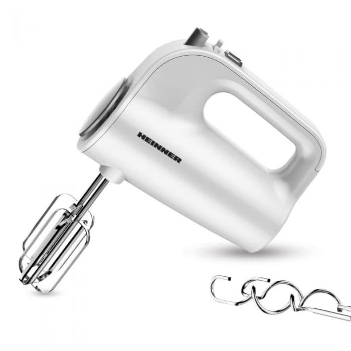 Mixer de mana Heinner HM-300WH, 300 W, 5 viteze, Alb - EpicHome