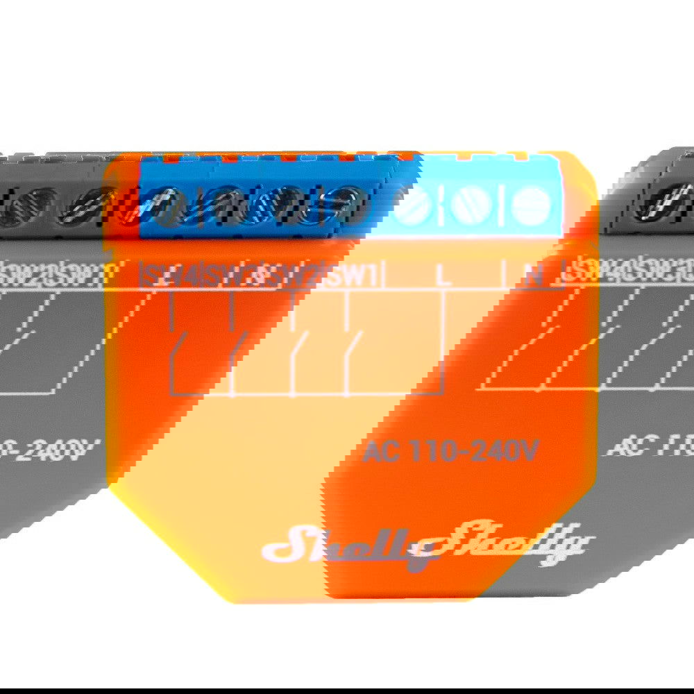 Modul Wi-fi Pentru Activarea Scenelor Shelly Plus I4, 4 Canale, Compatibil Cu Amazon Alexa Si Google Assistant - EpicHome