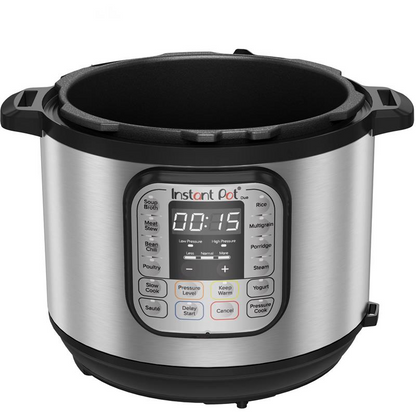 Multicooker Instant Pot Duo 6, 1000 W, 6 L, 13 programe presetate, Capac detasabil, Functie manuala, Argintiu/Negru - EpicHome