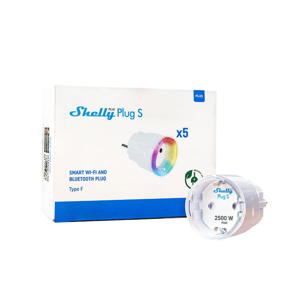 Pachet 5 prize smart Shelly Plus Plug S, Wi-Fi, cu monitorizare consum - EpicHome.ro