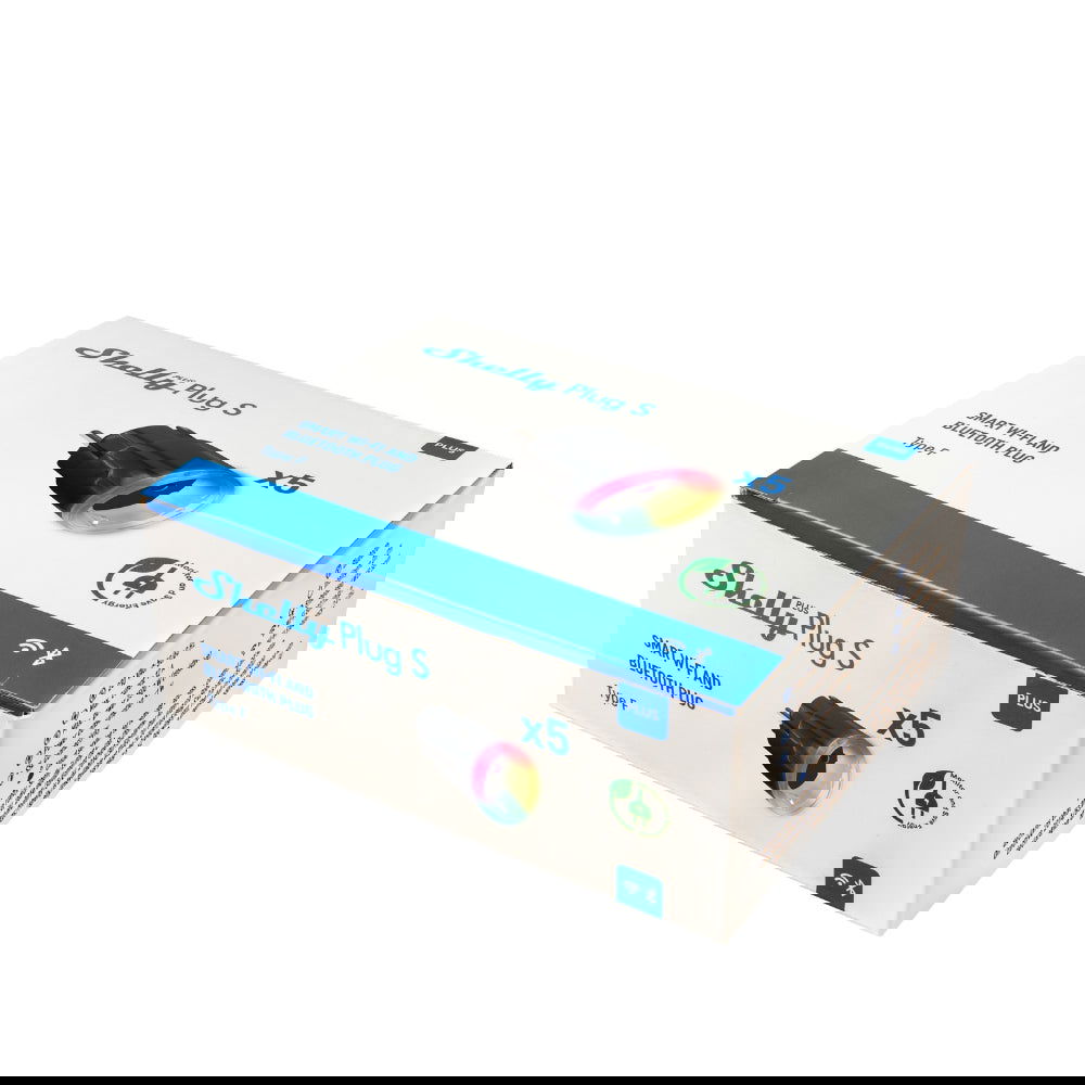 Pachet 5 prize smart Shelly Plus Plug S, Wi-Fi, cu monitorizare consum - EpicHome.ro