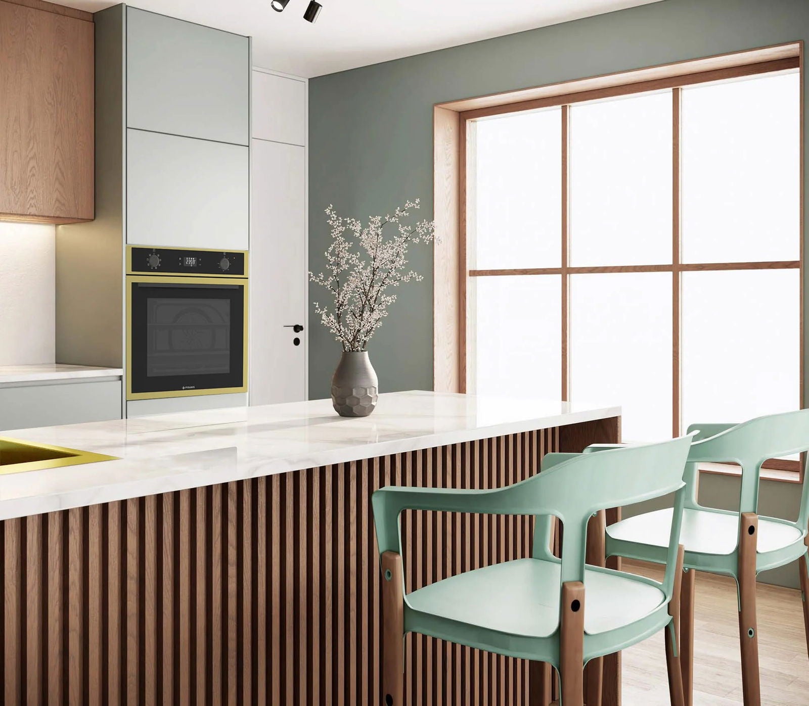 Pachet PROMO Pyramis plita pe gaz 8080 + cuptor electric 60IN 8080 PVD, Copper - EpicHome