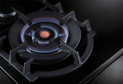 Pachet Plita Wok + Cuptor electric | Plita pe gaz Pyramis 2.0 Wok HONEY Comb Black Glass + Cuptor electric Pyramis PO78094010EBL? Full Black Glass - EpicHome