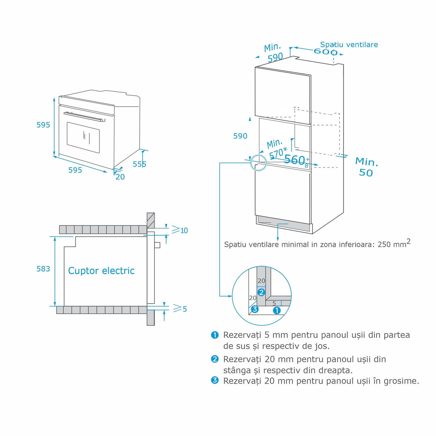 Pachet Pyramis 6P, cuptor electric incorporabil si plita gaz, 4 functii, clasa A, volum 65 litri, butoane retractabile, 4 arzatoare, gratare emailate, finisaj Inox - EpicHome.ro