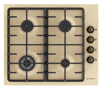 Plita gaz Pyramis 733071 Rustic, Wok, gratare fonta, 59x51 cm - EpicHome.ro