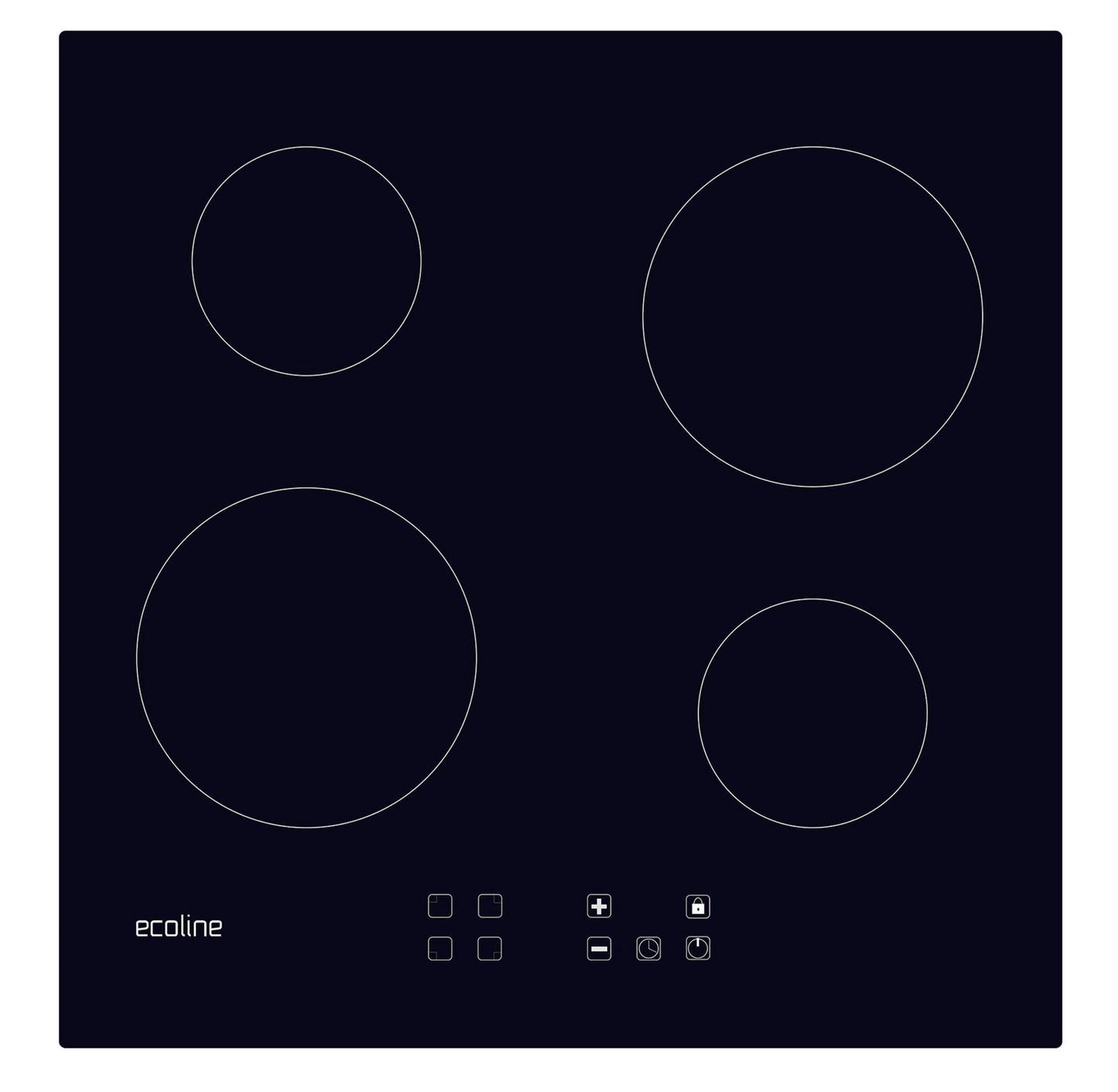Plita vitroceramica Pyramis Ecoline 60BCBC, 2 zone de gatit, 9 trepte de putere, 58x51 cm - EpicHome.ro