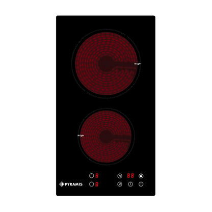 Plita vitroceramica domino Pyramis 29HL310, 2 zone de gatit, 9 trepte de putere, 29x51 cm - EpicHome.ro