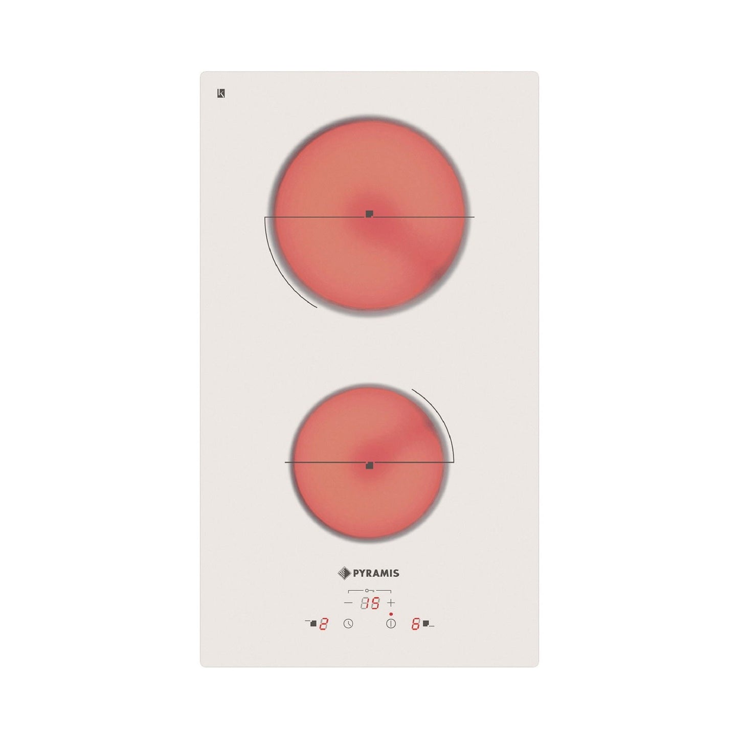 Plita vitroceramica domino Pyramis PHC31230F, 2 zone de gatit, 9 trepte de putere, 29x51 cm - EpicHome.ro