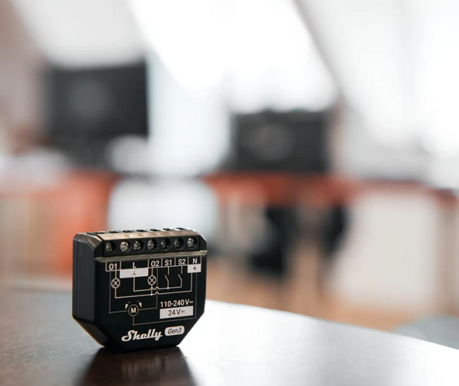 Releu inteligent Shelly 2PM GEN3, 2 canale, monitorizare consum, WiFi, Bluetooth, 2x10A - EpicHome