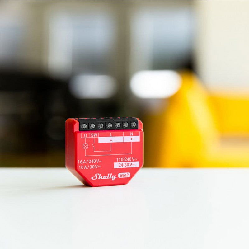 Releu smart Shelly 1PM GEN3, 1 canal, 16A, WiFi, functie de monitorizare consum - EpicHome.ro