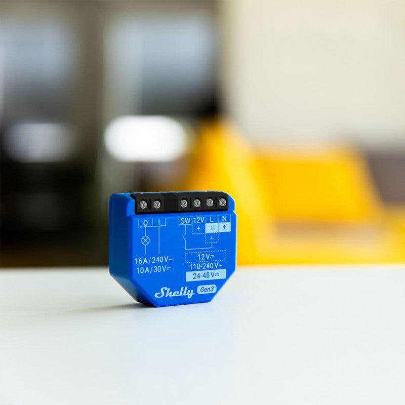 Releu smart Shelly 1 GEN3, 1 canal, 16A, WiFi, contact uscat (dry contact) - EpicHome.ro