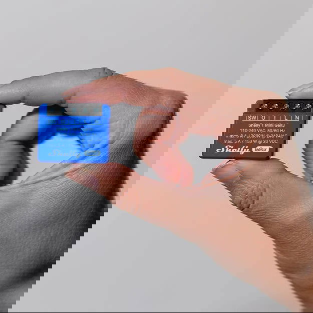 Releu smart Shelly Plus 1 Mini GEN3, 1 canal, 8A, contact uscat (dry contact) - EpicHome.ro