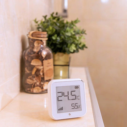 Senzor de temperatura si umiditate Shelly Plus H&T, ecran E-ink, WiFi - EpicHome.ro