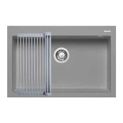 Set chiuveta granit Pyramis ISTROS 76x50cm si suport multifunctional ROLL UP - EpicHome