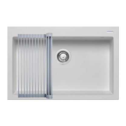 Set chiuveta granit Pyramis ISTROS 76x50cm si suport multifunctional ROLL UP - EpicHome