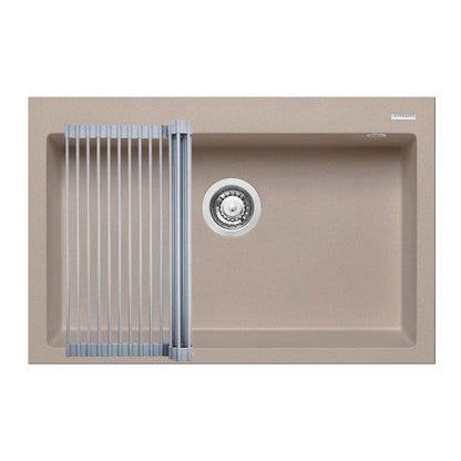 Set chiuveta granit Pyramis ISTROS 76x50cm si suport multifunctional ROLL UP - EpicHome