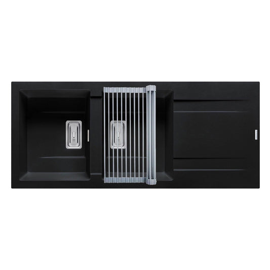 Set chiuveta granit Pyramis KARTESIO 116x50cm si suport multifunctional ROLL UP - EpicHome