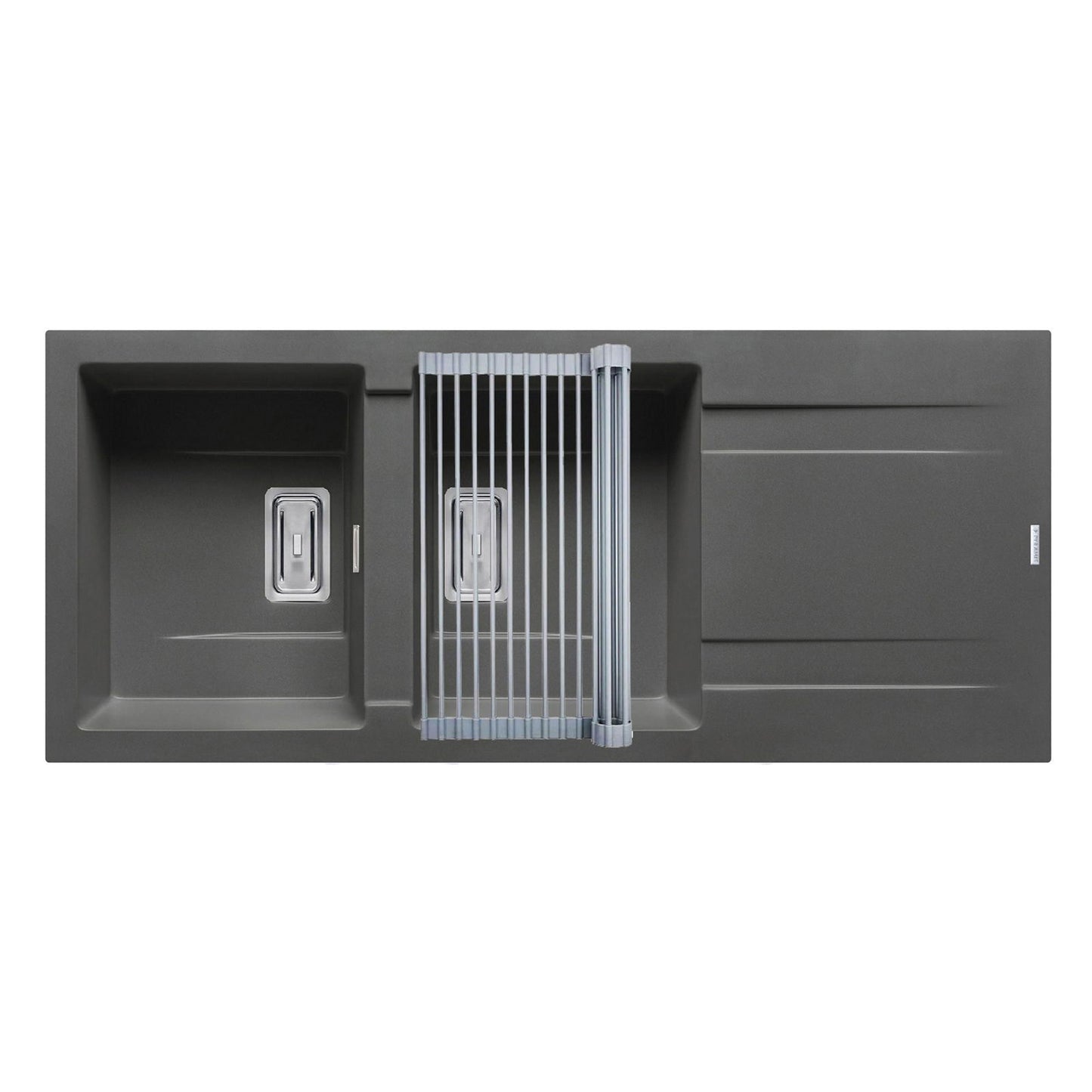 Set chiuveta granit Pyramis KARTESIO 116x50cm si suport multifunctional ROLL UP - EpicHome