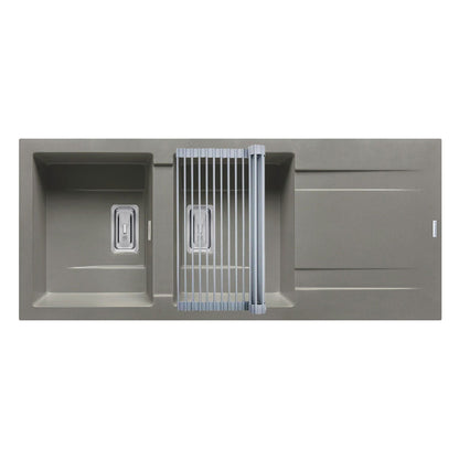 Set chiuveta granit Pyramis KARTESIO 116x50cm si suport multifunctional ROLL UP - EpicHome