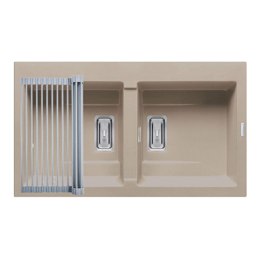 Set chiuveta granit Pyramis KARTESIO 86x50cm si suport multifunctional ROLL UP - EpicHome