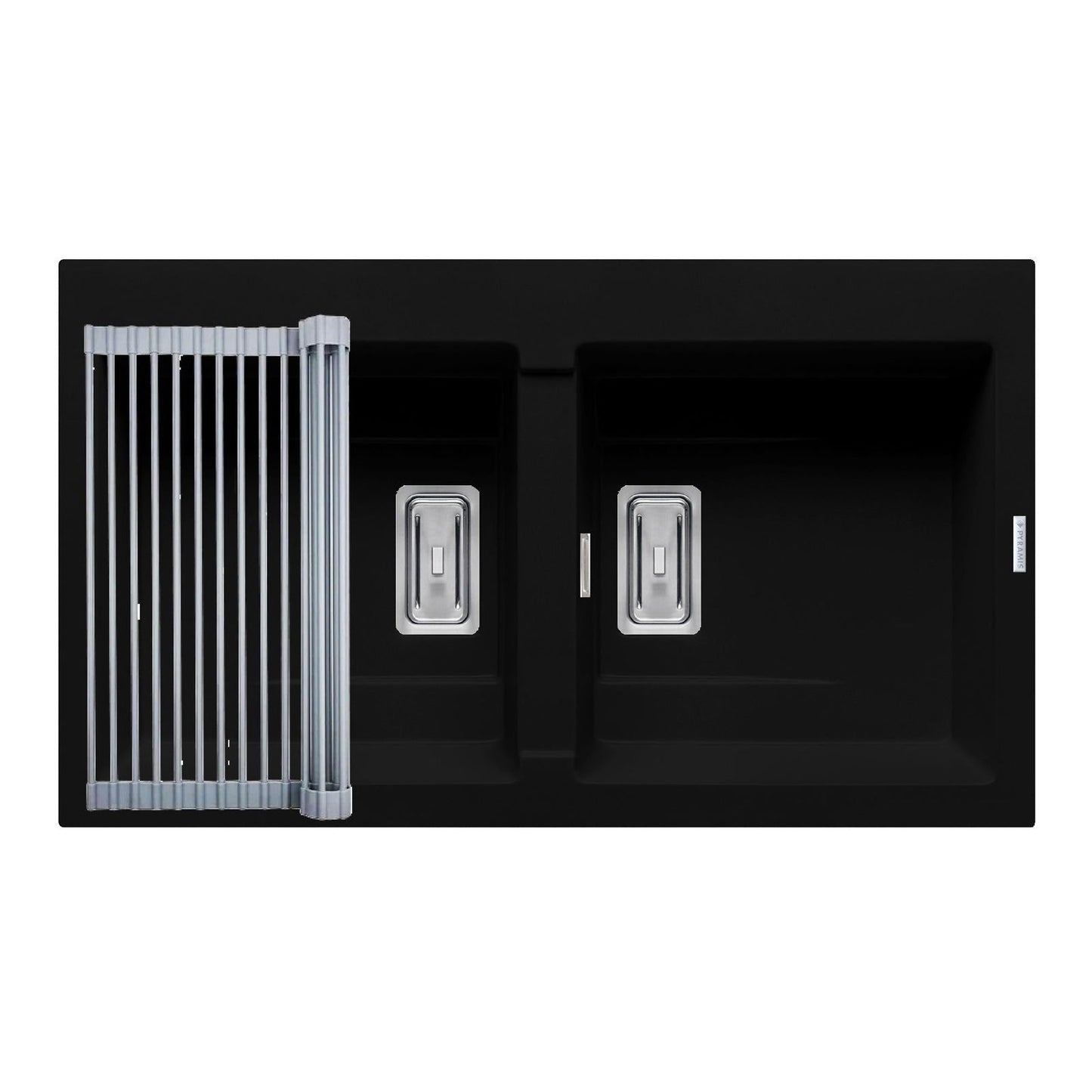 Set chiuveta granit Pyramis KARTESIO 86x50cm si suport multifunctional ROLL UP - EpicHome