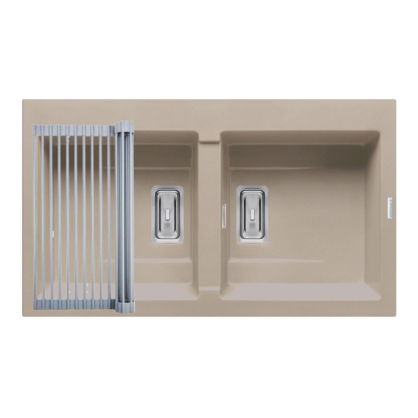 Set chiuveta granit Pyramis KARTESIO 86x50cm si suport multifunctional ROLL UP - EpicHome