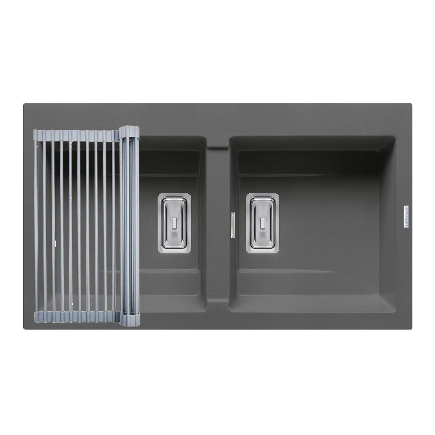 Set chiuveta granit Pyramis KARTESIO 86x50cm si suport multifunctional ROLL UP - EpicHome