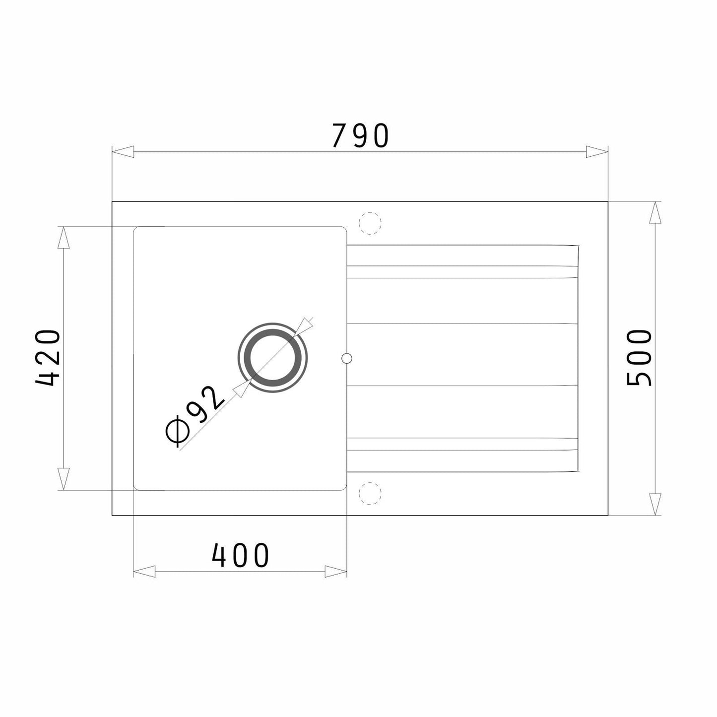 Set chiuveta granit Pyramis NAXOS 79x50cm si baterie ECO BELLO Gold - EpicHome