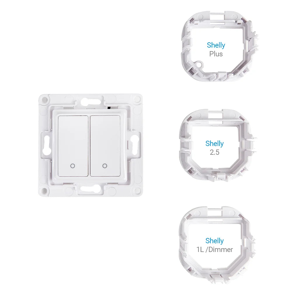 Shelly Wall Switch 2, alb - necesita releu Shelly - EpicHome.ro
