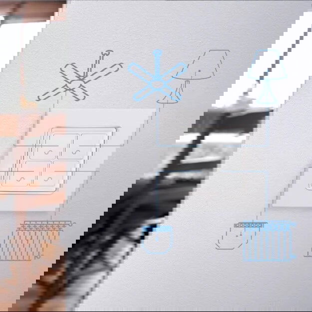 Shelly Wall Switch 4, alb - necesita releu Shelly - EpicHome.ro