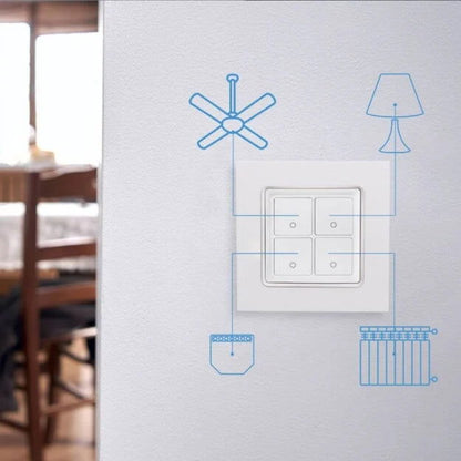 Shelly Wall Switch 4, alb - necesita releu Shelly - EpicHome.ro