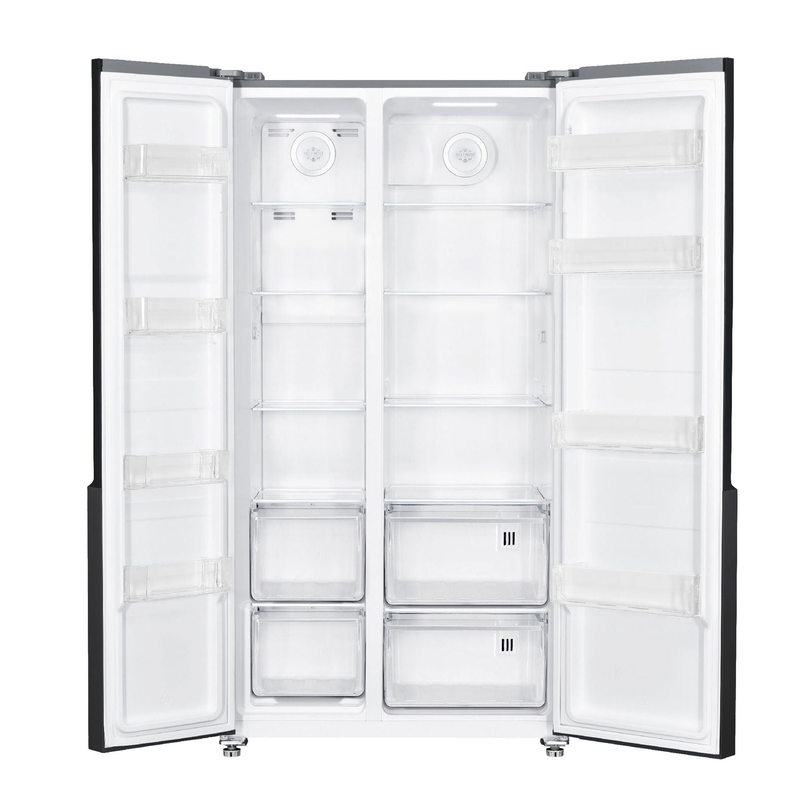 Side by Side Pyramis FSO189 Black Glass, total NO FROST, display Touch Control, clasa F, capacitate totala 532 lt - EpicHome.ro