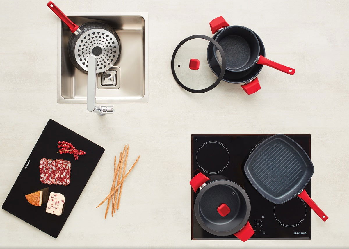 Tigaie grill aliminiu Pyramis RED DIAMOND 28x28cm - EpicHome