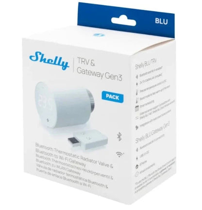 Valva termostatica pentru calorifer Shelly BLU TRV, cu hub Bluetooth inclus in pachet - EpicHome