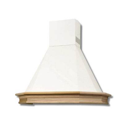 Hota decor Pyramis Rustic Chimney CHR117N, 1 motor turbo, 60cm, lemn natur, 440m³h